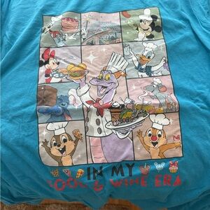 Bella Canvas Short Sleeve Tee in Bright Blue with Multicolor Disney Chef Graphic